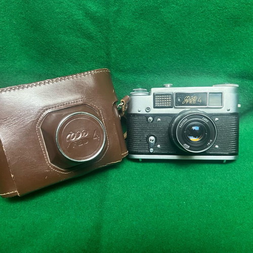 FED 4 rangefinder camera used with Industar-61 lens