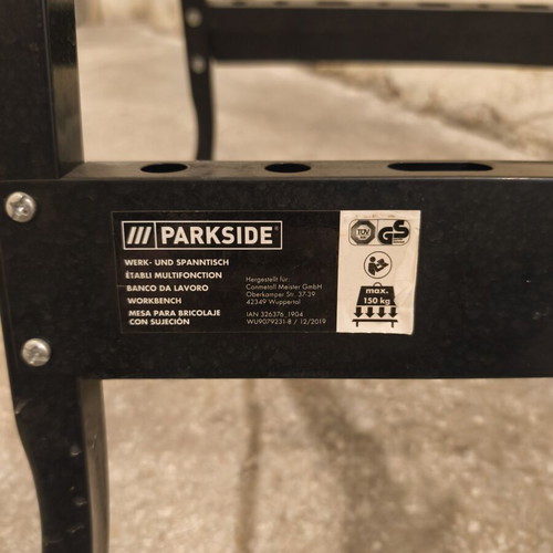 Parkside Workbench foldable, like new with integrated clamps