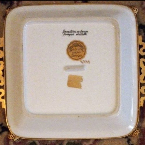 Limoges porcelain ashtray used, 16 cm