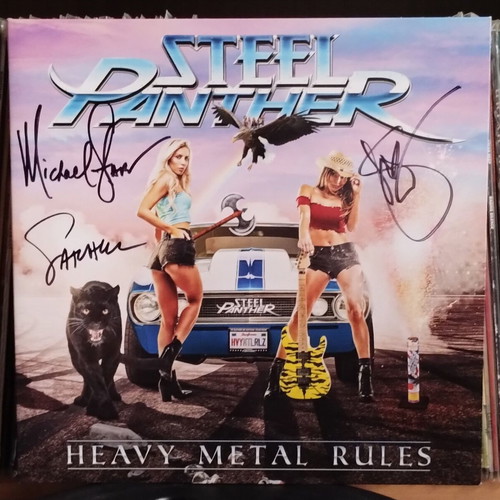 Steel Panther Heavy Metal Rules LP limited edition signed