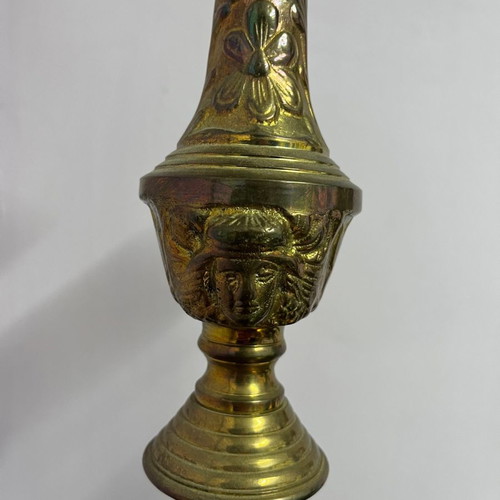 Brass candlesticks used, set of 2, solid