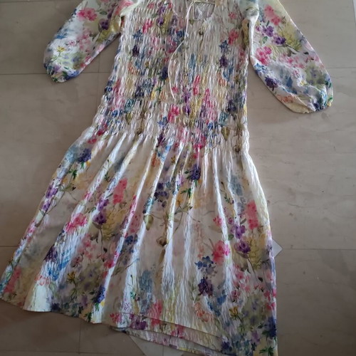 Dress used, XL size, colorful floral design, feminine style