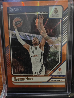 Dzanan Musa Real Madrid Panini Donruss EuroLeague Basketball Card 2024-25 #58 Orange Laser