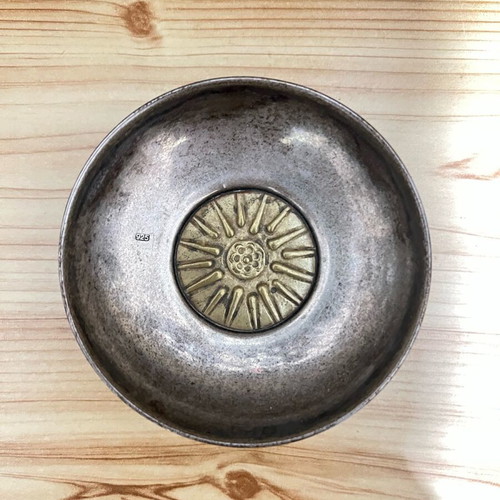 Silver 925 Bowl with Gold Vergina Sun like new
