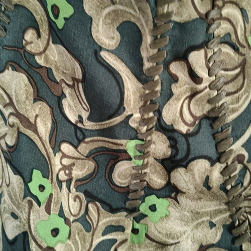 Jacket and skirt used, linen and silk with embroidery