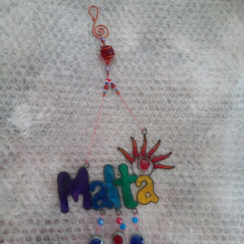 Handmade Malta wall decor like new, metal and plastic