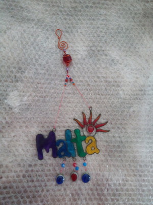 Handmade Malta wall decor like new, metal and plastic