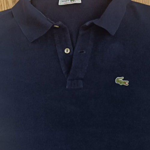 Vintage Lacoste T-shirt Polo by André Gillier used, blue, size M