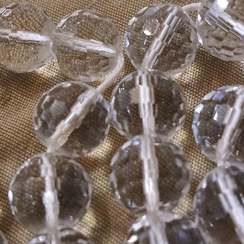 Worry beads like new with polygonal glass beads and silver elements