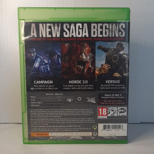 Gears of War 4 Xbox One game, English edition, complete with stickers