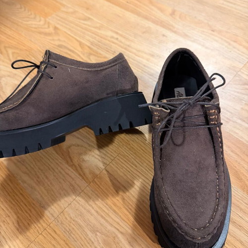 Loafers new, brown, soft material