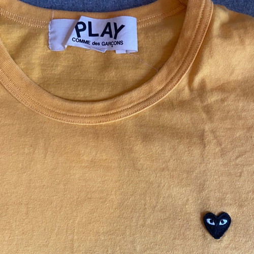 Comme des garçons Play tshirt used, size XL, orange