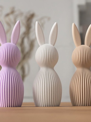Easter bunny decorative set of 3 pieces, new