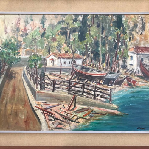A. Gkinis Oil Painting on Canvas Like New