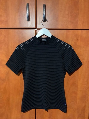 Mogul blouse used, size S, black with transparencies