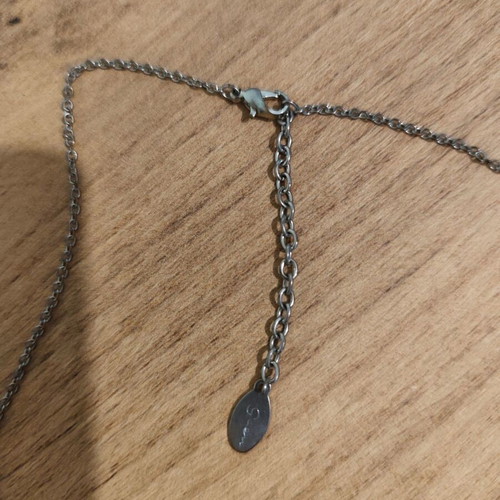 Guess Steel necklace new, silver stainless steel heart pendant