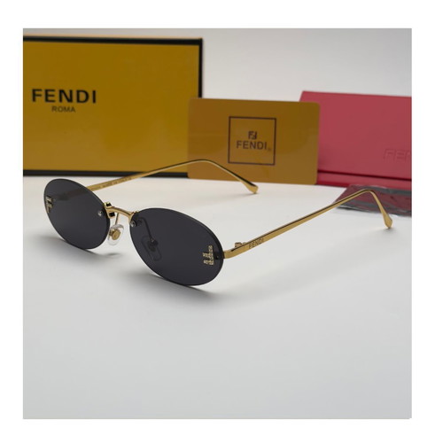 Fendi Roma Oval Gold Edition women's sunglasses new, black and brown