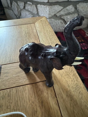 Decorative elephant used with leather ears