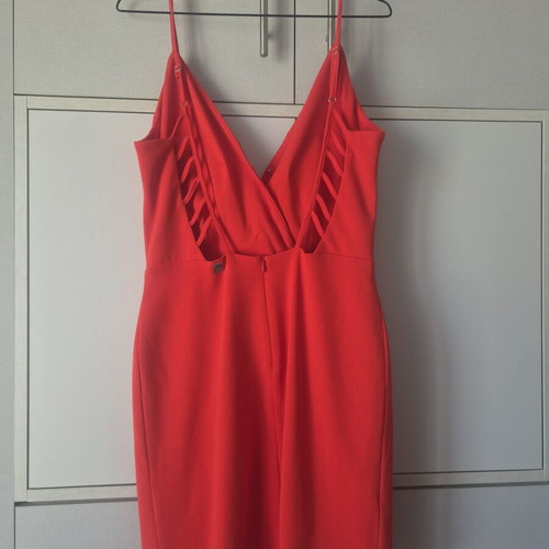BSB Coral Red Mini Dress Size L Like New