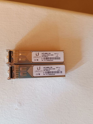 Ubiquiti SFP LC pair, 1.25 Gb/s, multimode, 850nm, 550m
