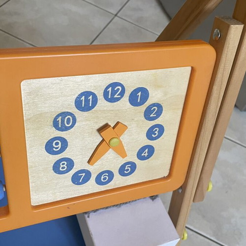 Double-sided magnetic and chalkboard with letters and numbers