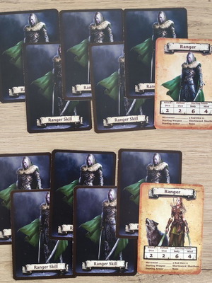 HeroQuest Fanmade Ranger Card Set like new
