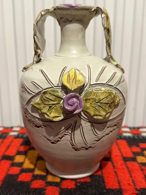 Vintage Clay Amphora like new with beautiful design 18x11cm