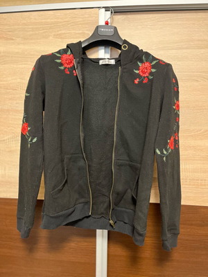 Women's sweatshirt used, black, size L without drawstring