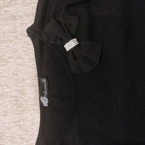 Women's blouse with 3/4 sleeve used, black, size M