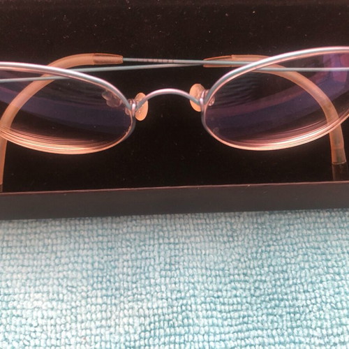 Lindberg titanium kids eyeglass frame used, blue turquoise