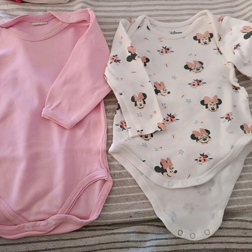 Long-sleeve baby bodysuits used, pack of 21 pieces 56-68 cm