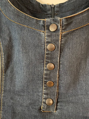 Blue denim dress slim fit like new, size M