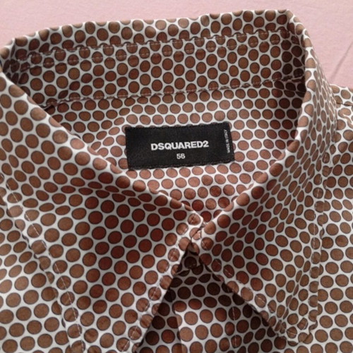 Πουκάμισο Dsquared2 σαν καινούργιο, XL, άσπρο και καφέ