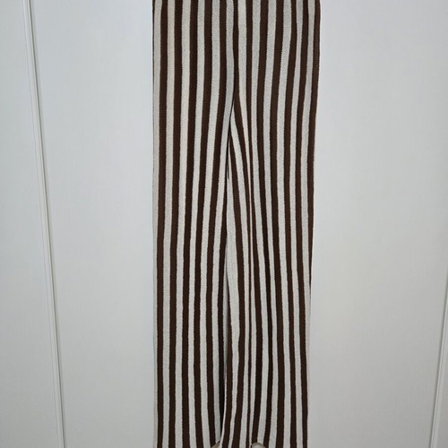 Zara thin knitted pants like new, size small, beige and brown
