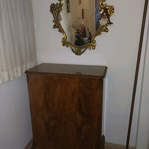 Furniture set used with dining table, six chairs, buffet, and accessories