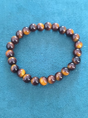 Βραχιόλι Red Tiger Eye 8mm με ελαστικό κορδόνι καινούργιο