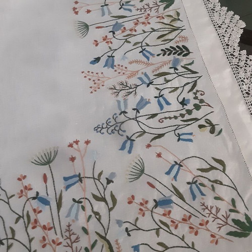 Tablecloth handmade like new, linen fabric 1.65×1.67