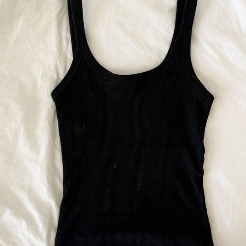 Tank top ribbed black, Bershka, size XS
