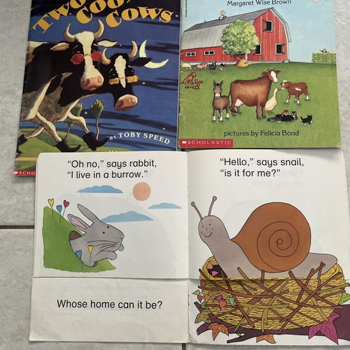 Two Cool Cows, Big Red Barn, Whose Home? classic children's books set