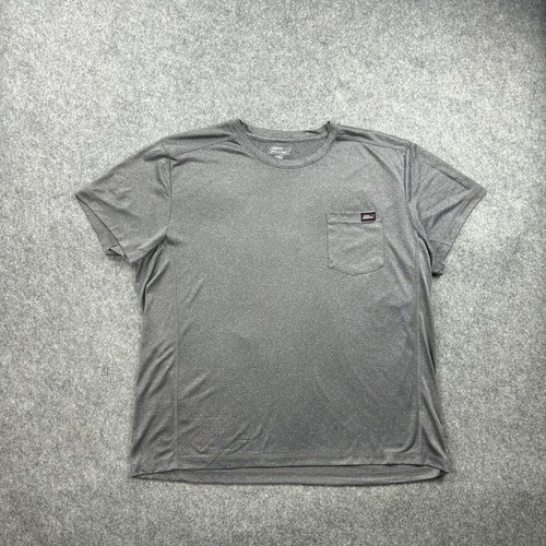 Dickies T-shirt men's short sleeve with pocket 2XL gray polyester