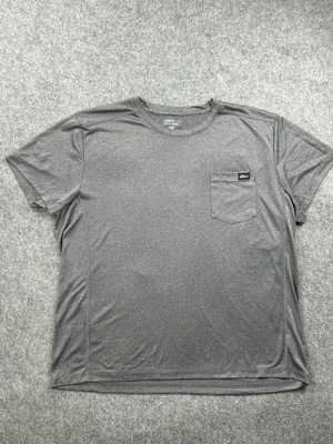 Dickies T-shirt men's short sleeve with pocket 2XL gray polyester