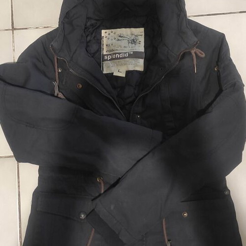 Splendid women's parka jacket used, blue, size M
