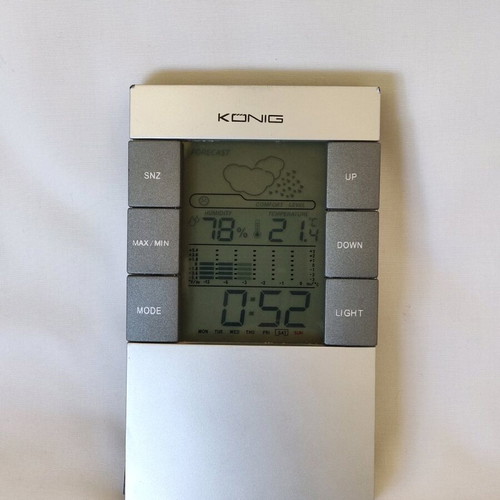 Konig KN-WS 101 weather station used with blue backlight