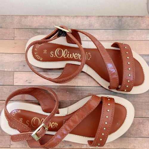 S.Oliver sandals brown size 36 new