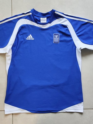 Adidas Εθνικής Ελλάδος 2004 ρετρό φανέλα με υπογραφές σαν καινούργιο