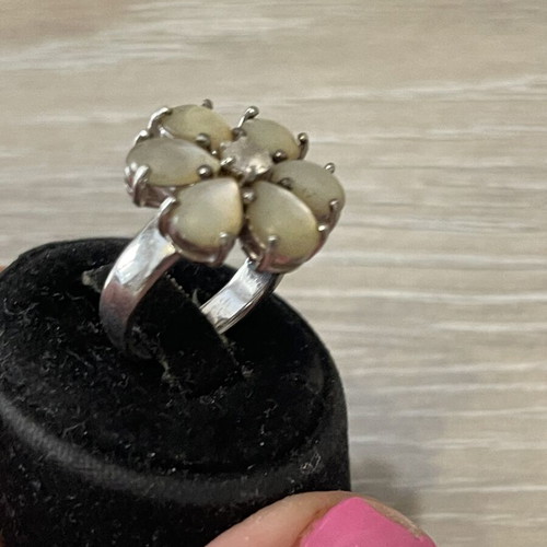 Silver 925 ring mother of pearl used, size 54