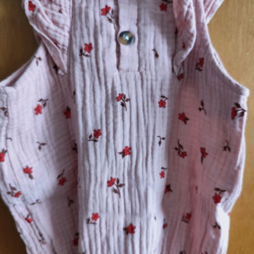 Shein romper like new, 18-24 months, red and pink