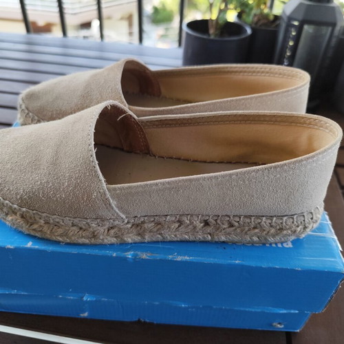 Viguera beige espadrilles, suede leather, handmade