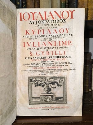 Ioulianou Autokratoros ta Sozomena book used, 1696 edition