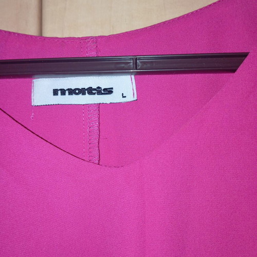 Matis women's short-sleeve blouse like new, fuchsia, size L